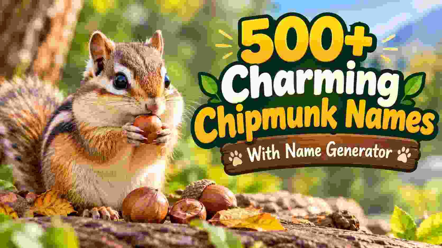 Charming Chipmunk Names With Name Generator