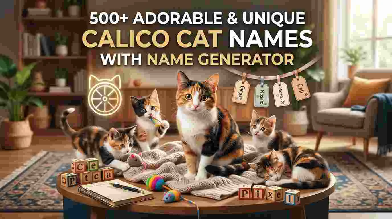 Adorable & Unique Calico Cat Names With Name Generator