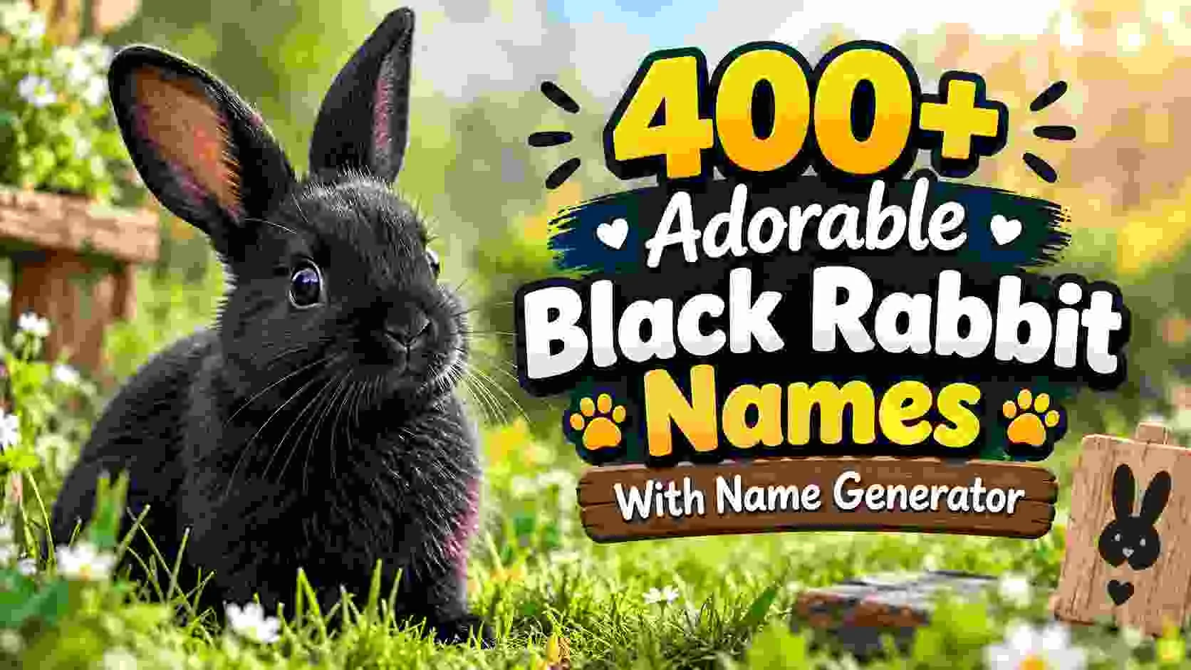 Adorable Black Rabbit Names With Name Generator