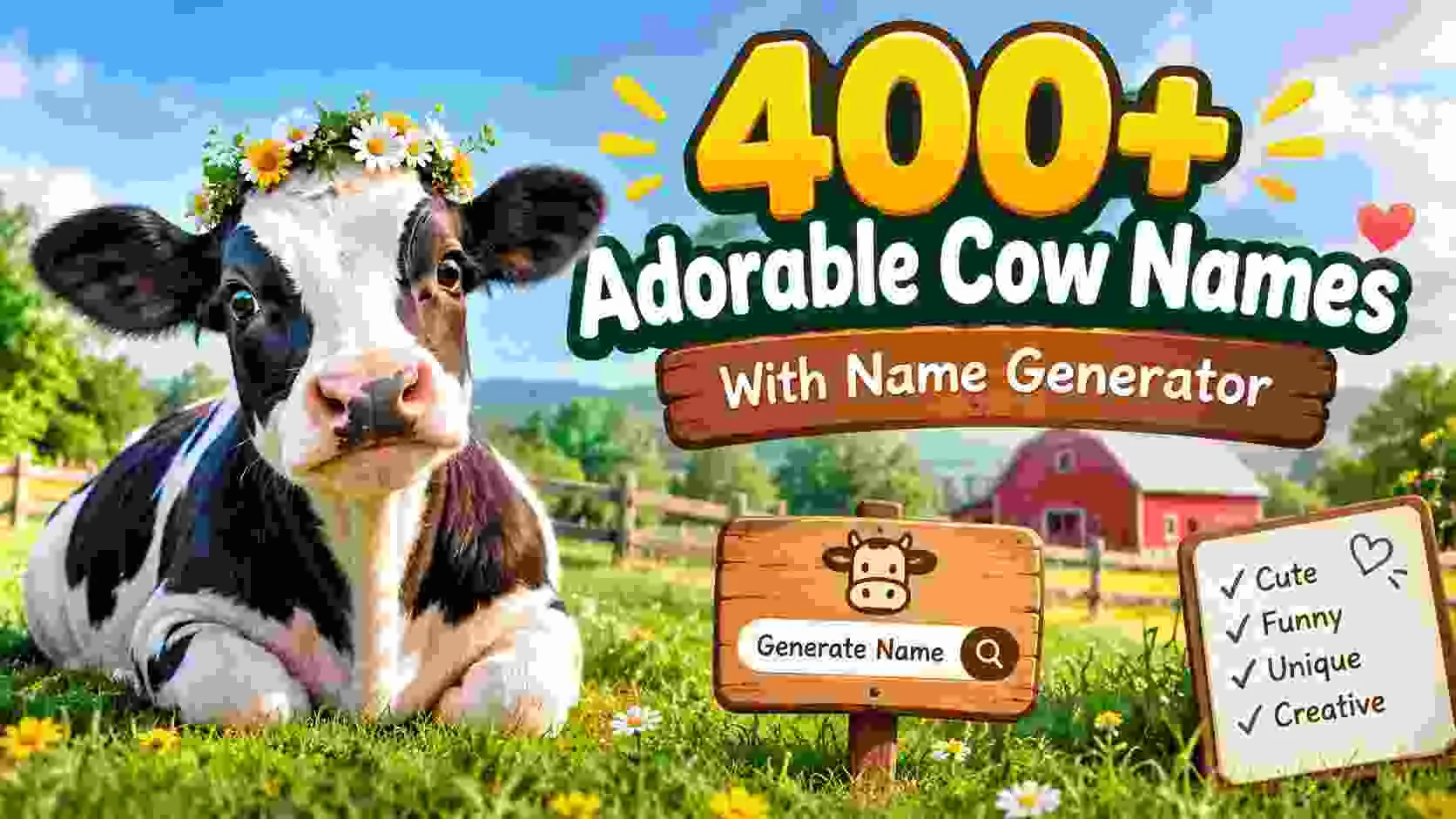 Adorable Cow Names With Name Generator