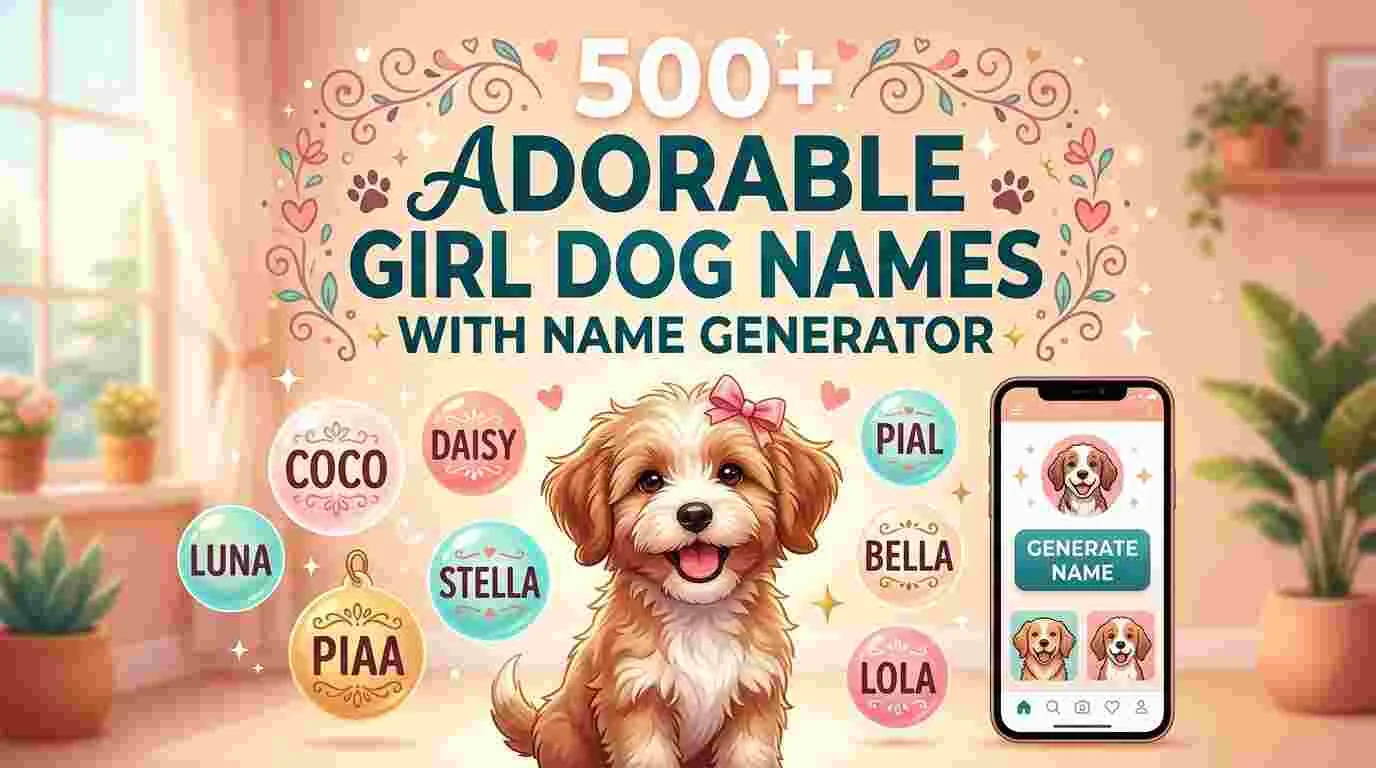 Adorable Girl Dog Names With Name Generator