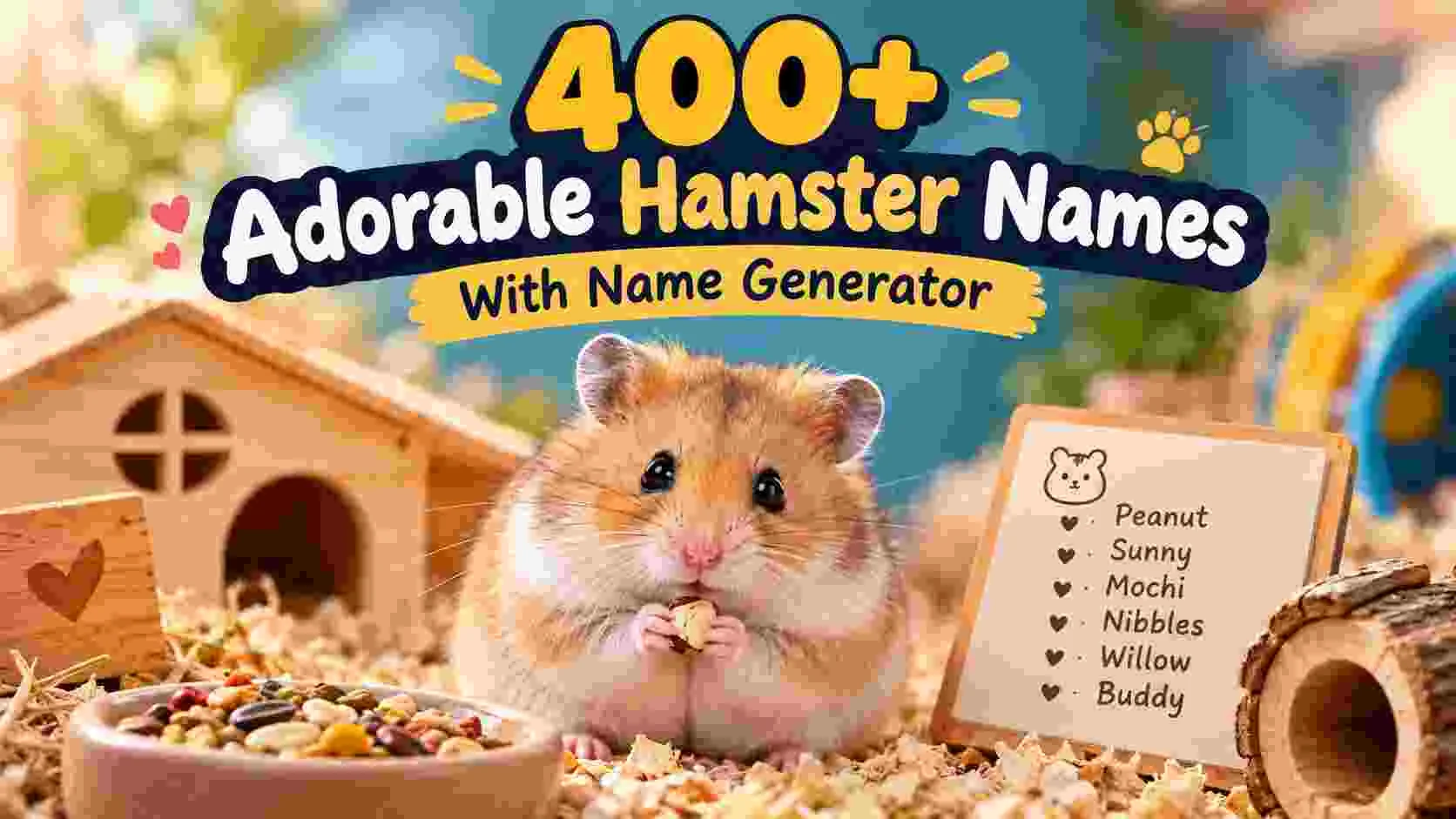 Adorable Hamster Names With Name Generator