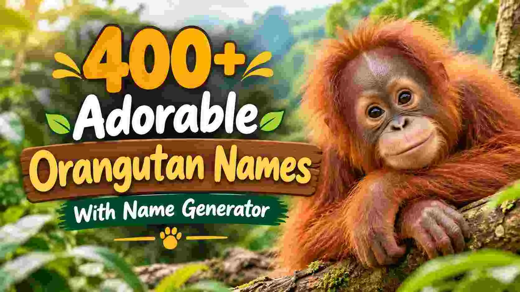 Adorable Orangutan Names With Name Generator