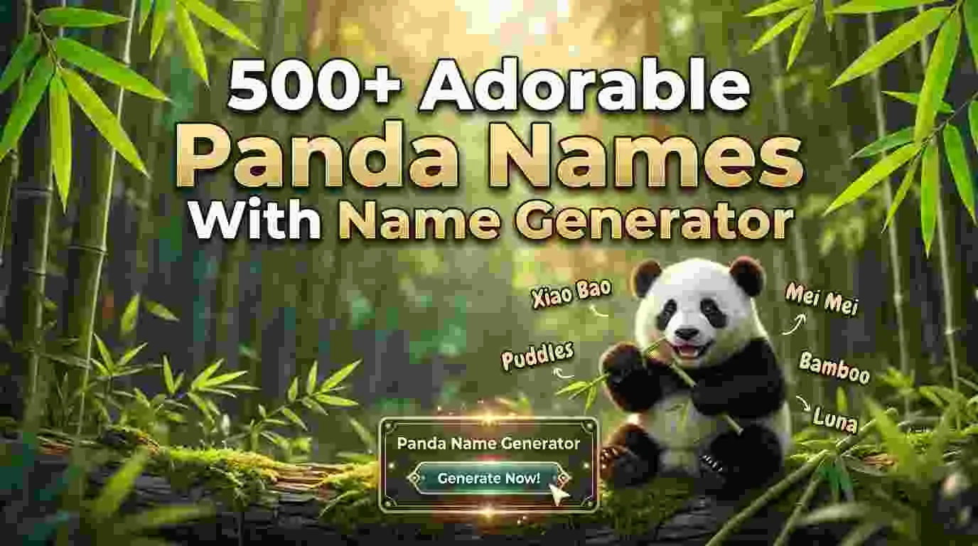 Adorable Panda Names With Name Generator