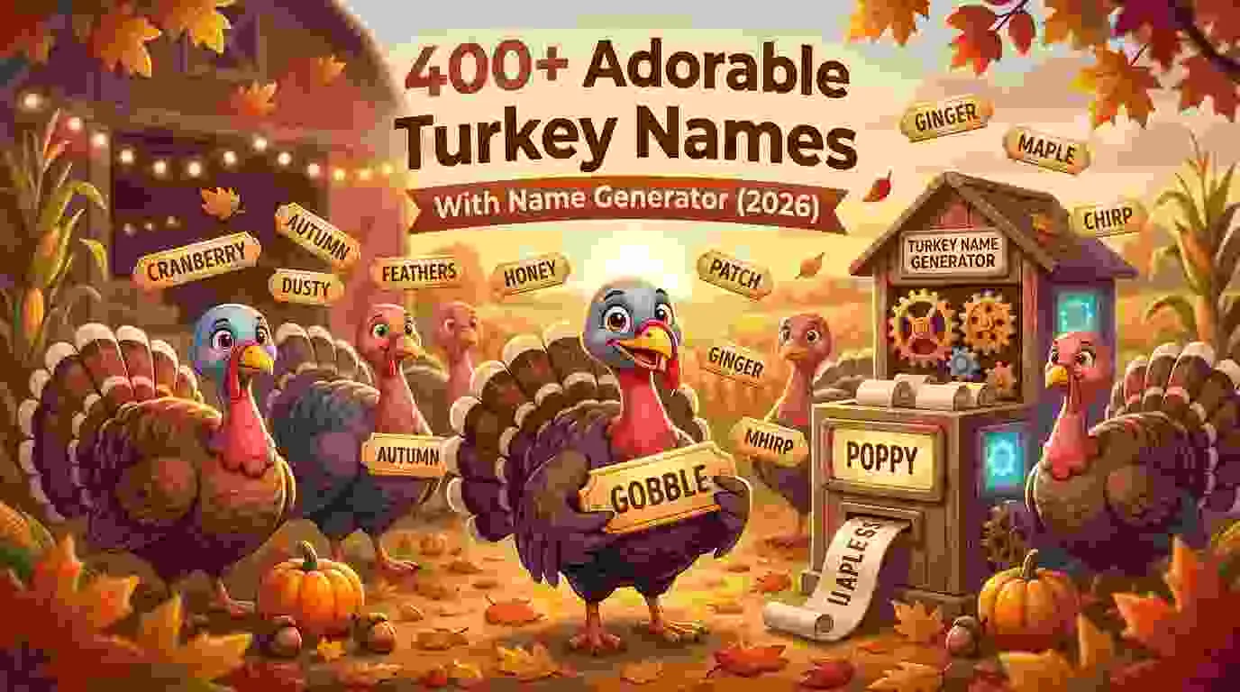 Adorable Turkey Names With Name Generator