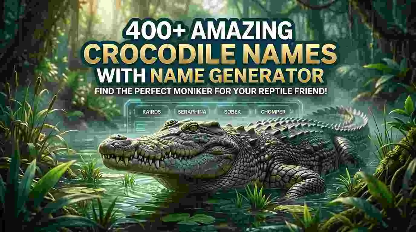 Amazing Crocodile Names With Name Generator