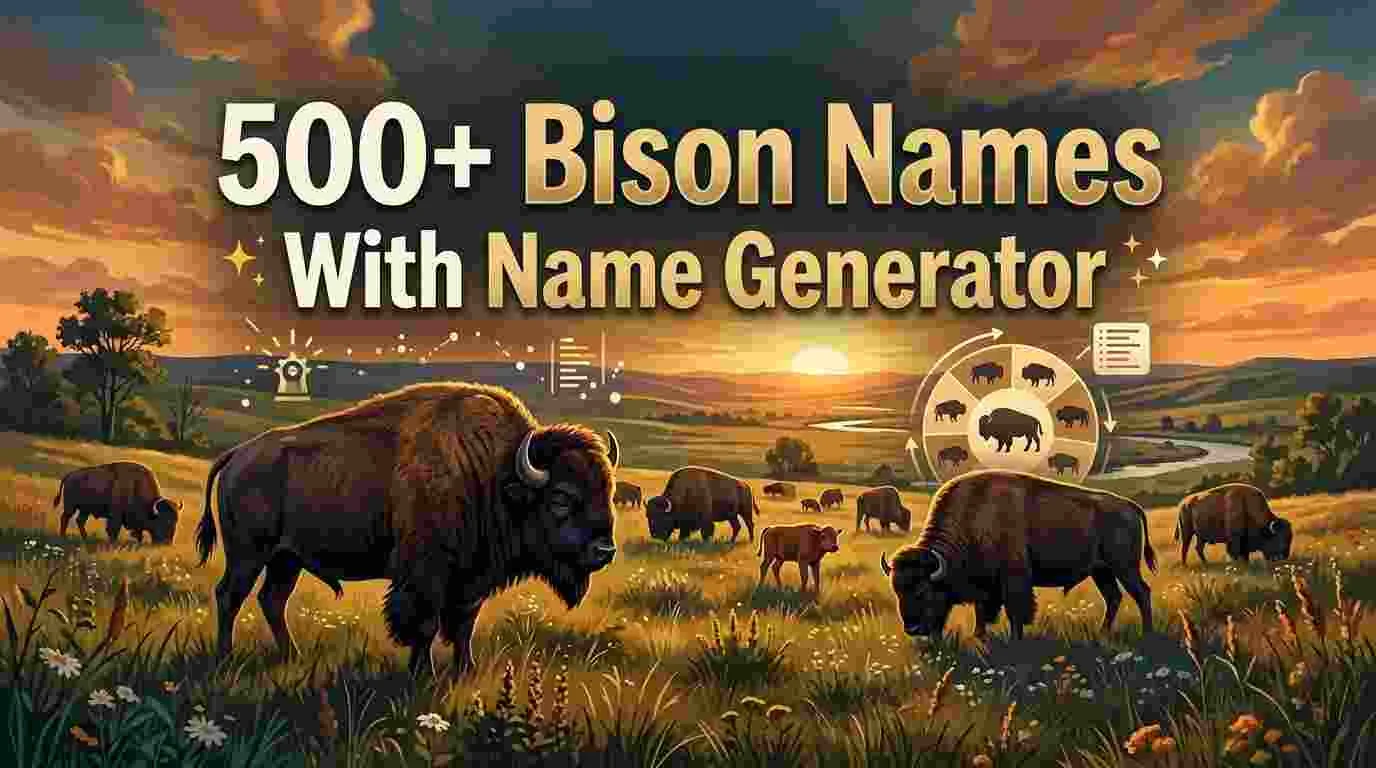Bison Names With Name Generator