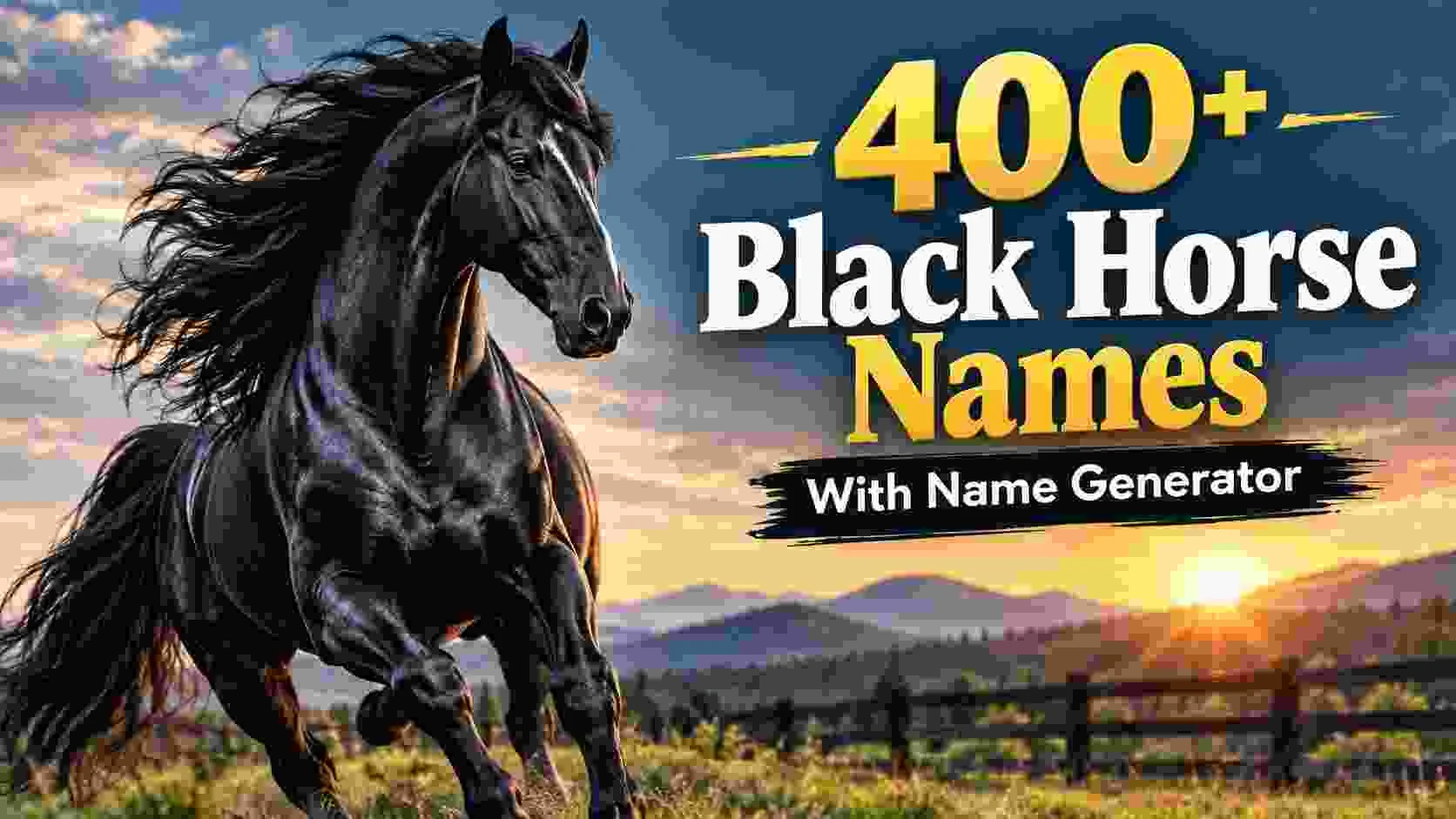 Black Horse Names With Name Generator