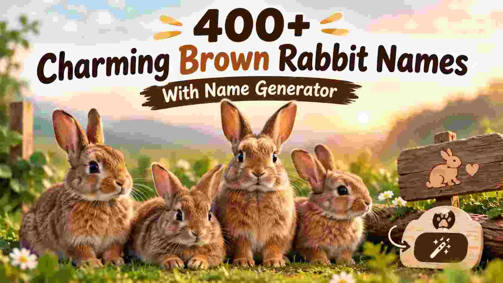 Charming Brown Rabbit Names With Name Generator