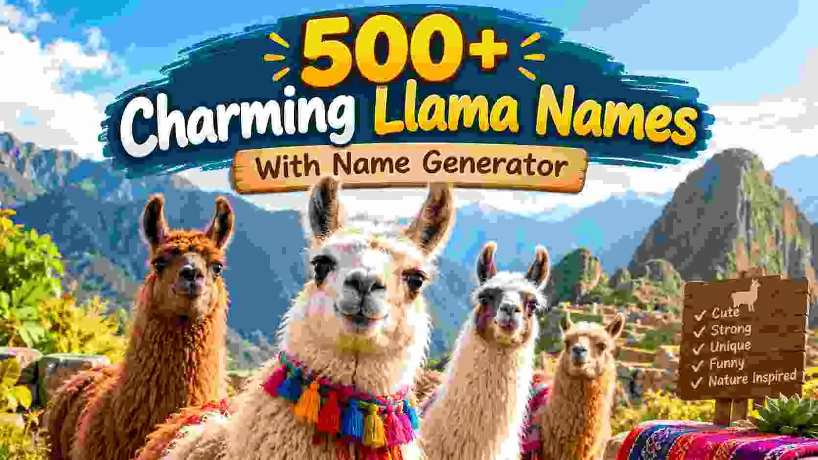 Charming Llama Names With Name Generator