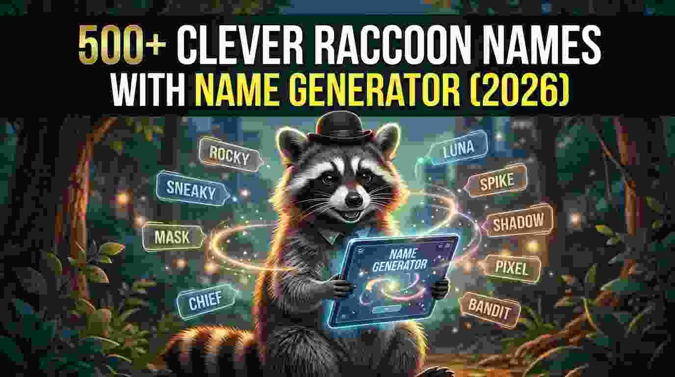Clever Raccoon Names With Name Generator