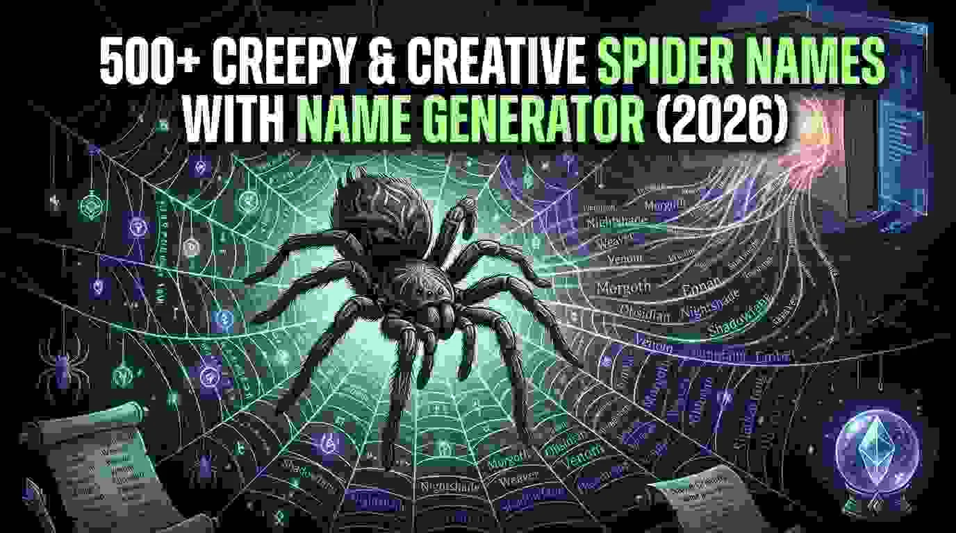 Creepy & Creative Spider Names With Name Generator