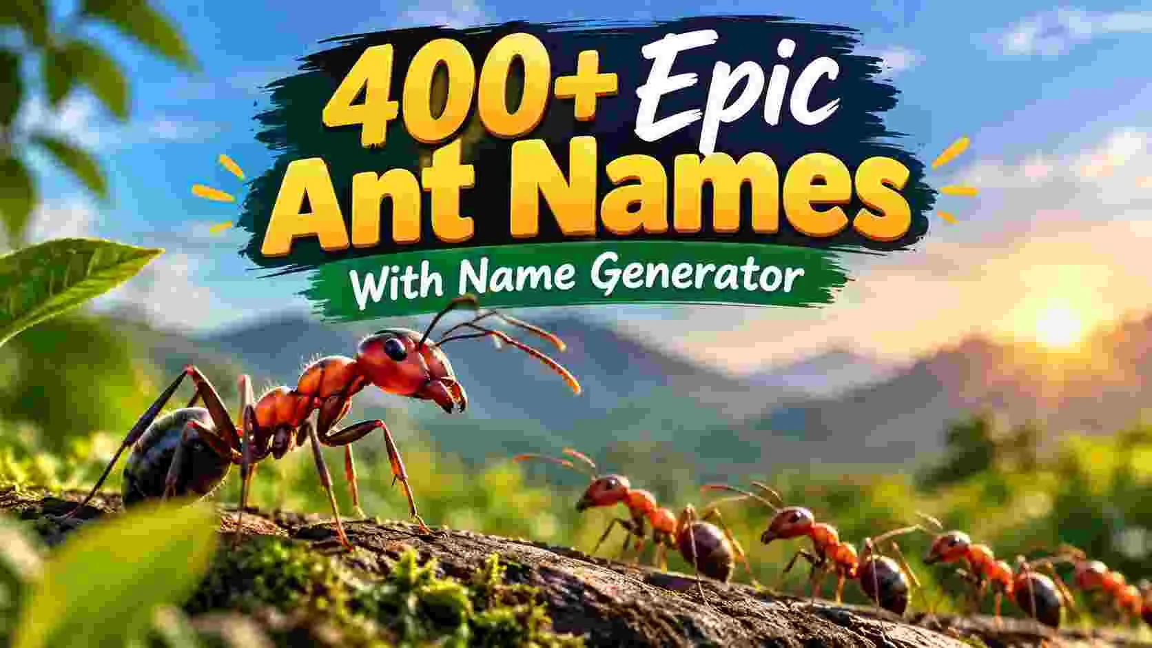 Epic Ant Names With Name Generator