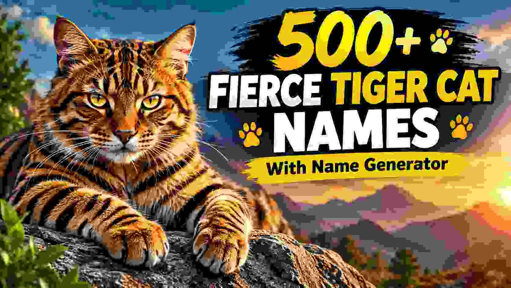 Fierce Tiger Cat Names With Name Generator
