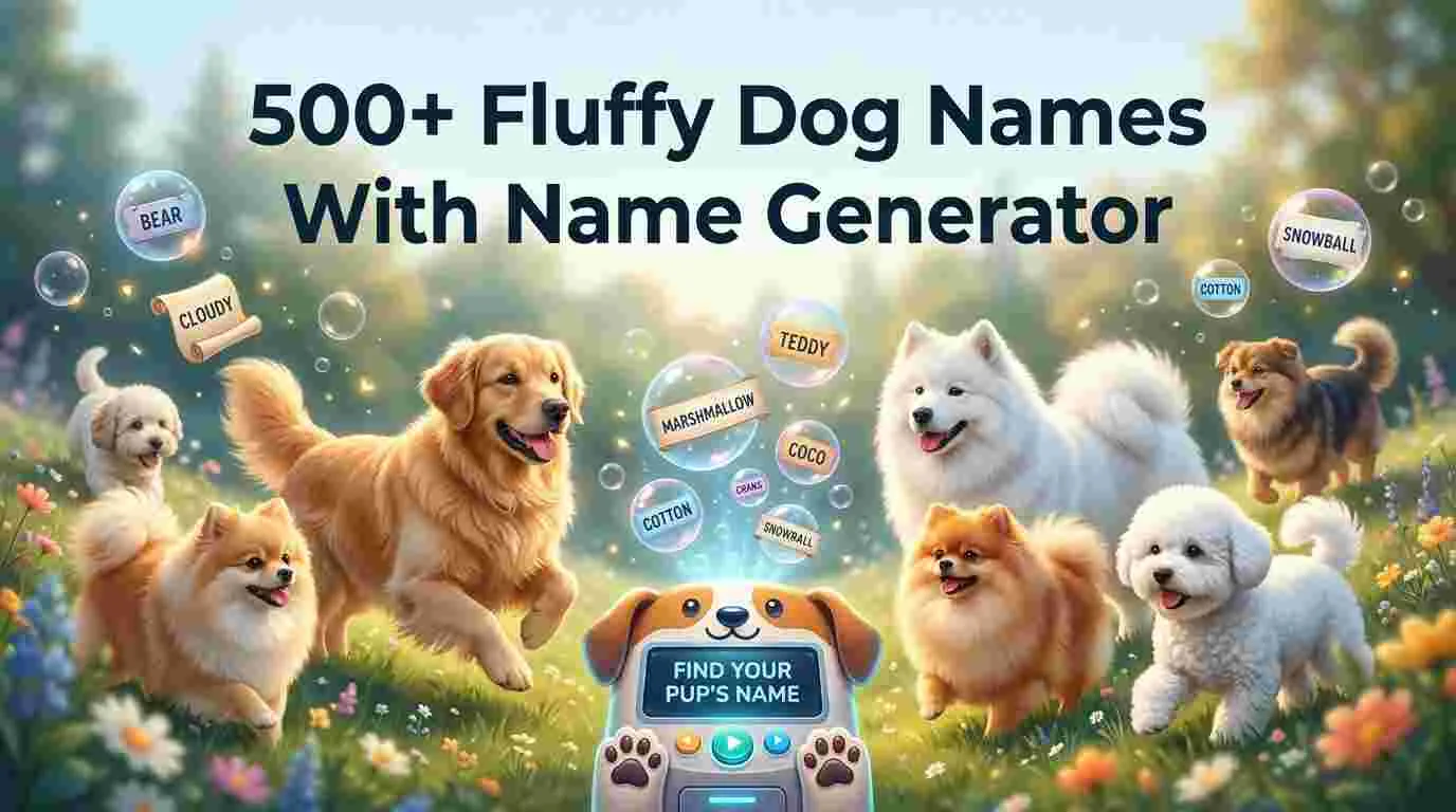 Fluffy Dog Names With Name Generator