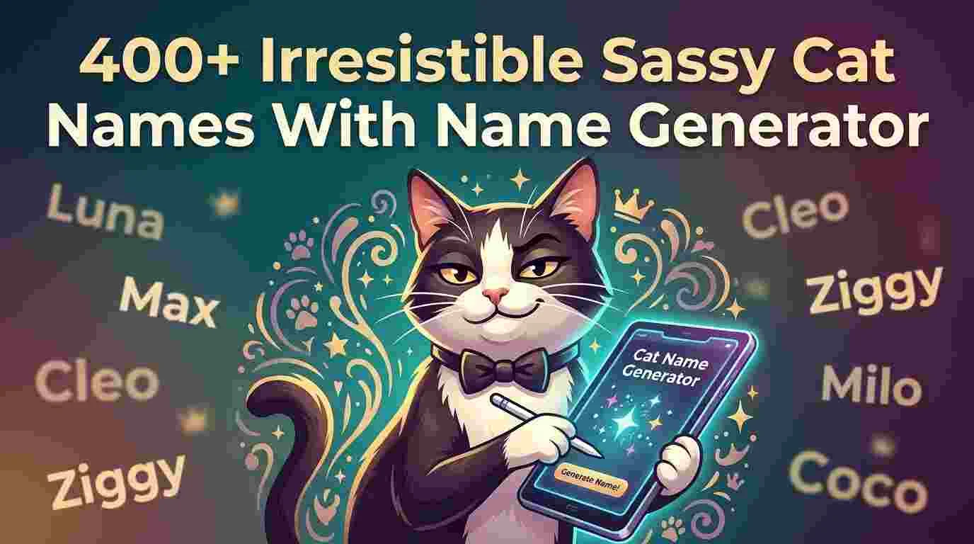 Irresistible Sassy Cat Names With Name Generator