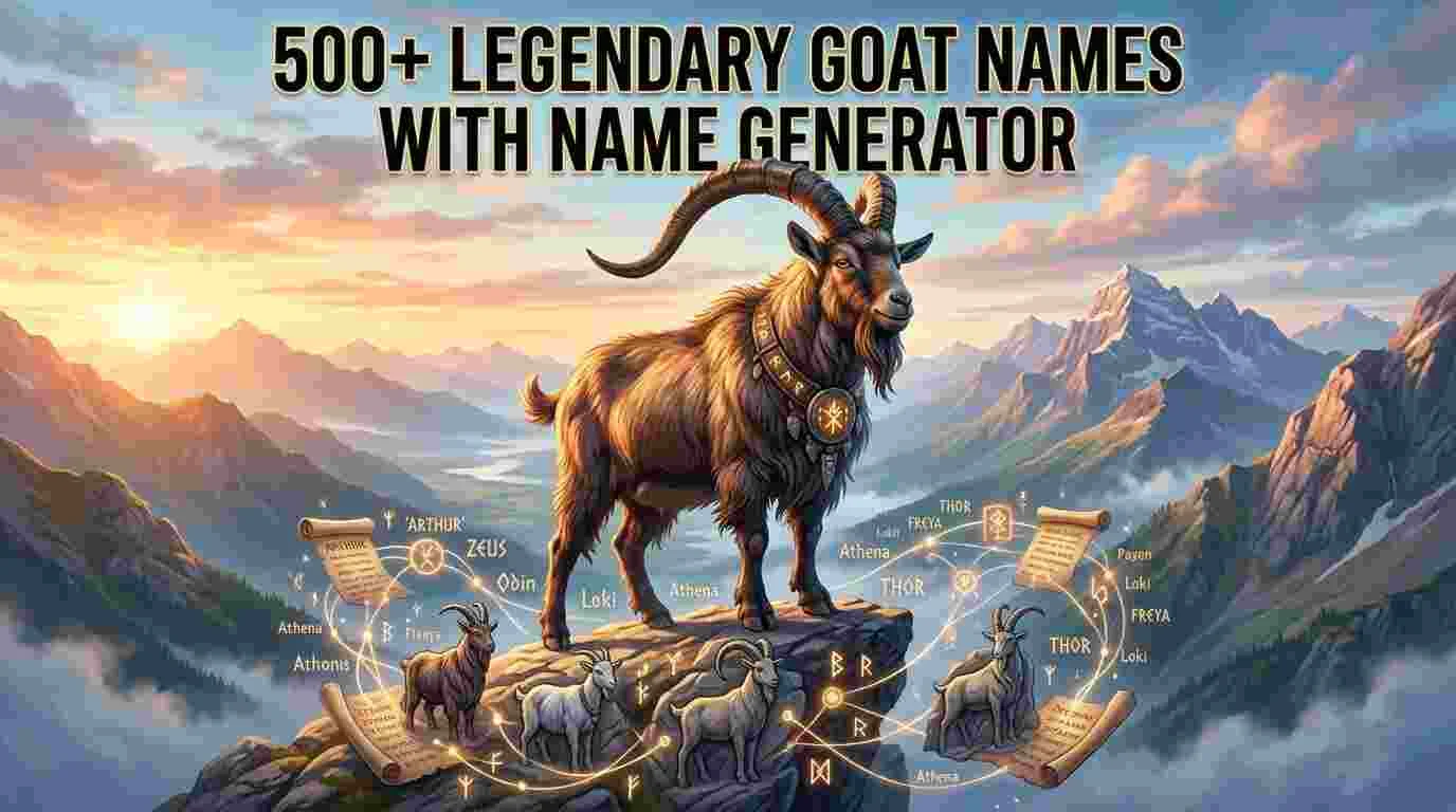 Legendary Goat Names With Name Generator
