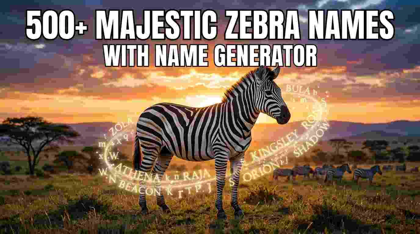 Majestic Zebra Names With Name Generator