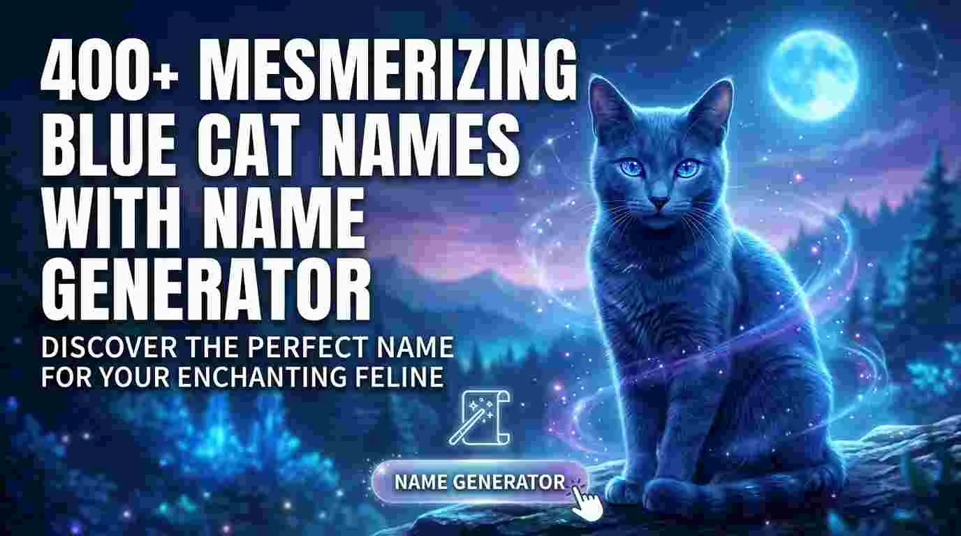 Mesmerizing Blue Cat Names With Name Generator