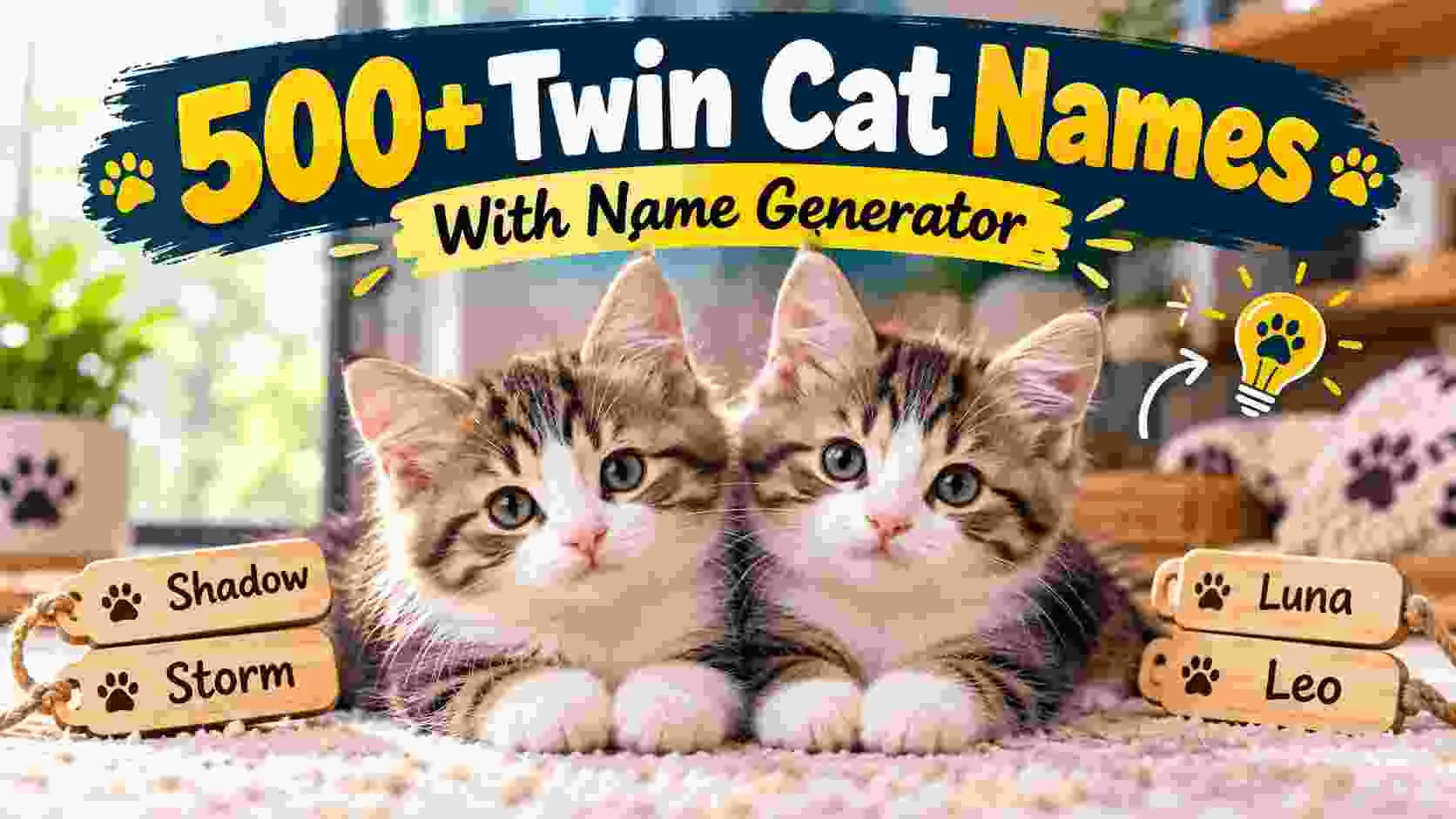 Twin Cat Names With Name Generator