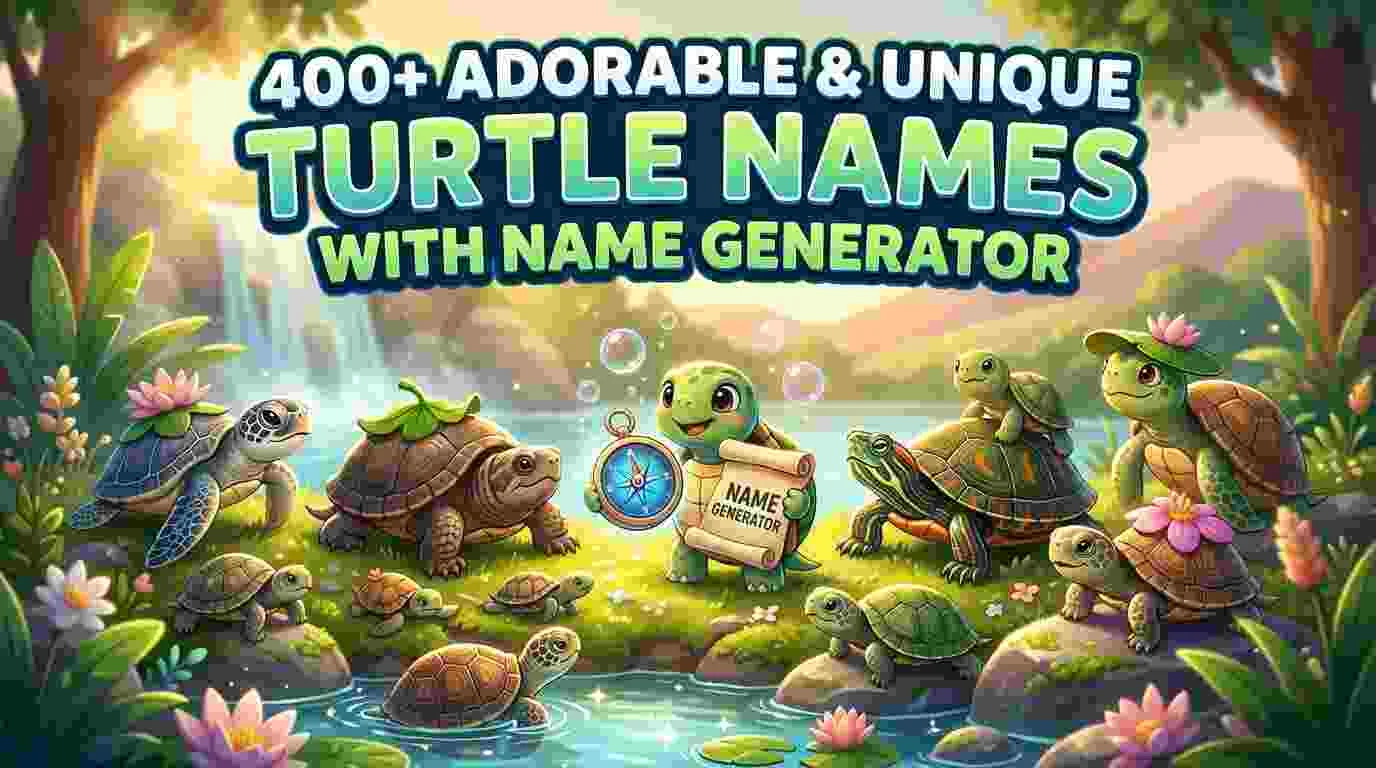 Adorable & Unique Turtle Names With Name Generator