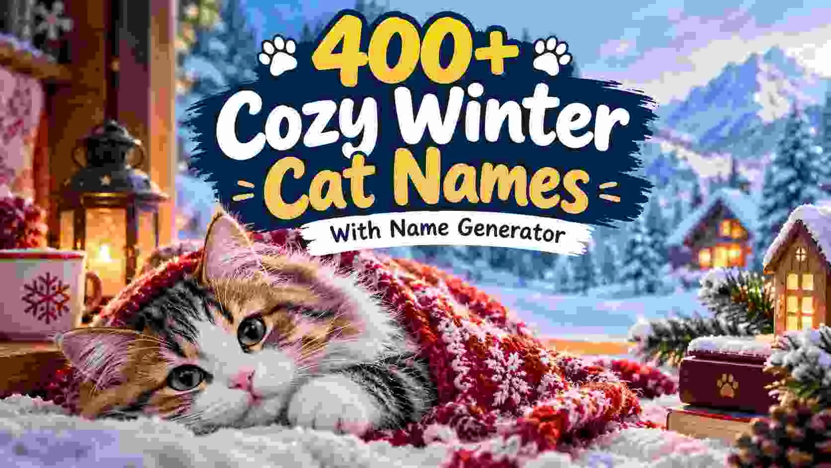 Cozy Winter Cat Names With Name Generator