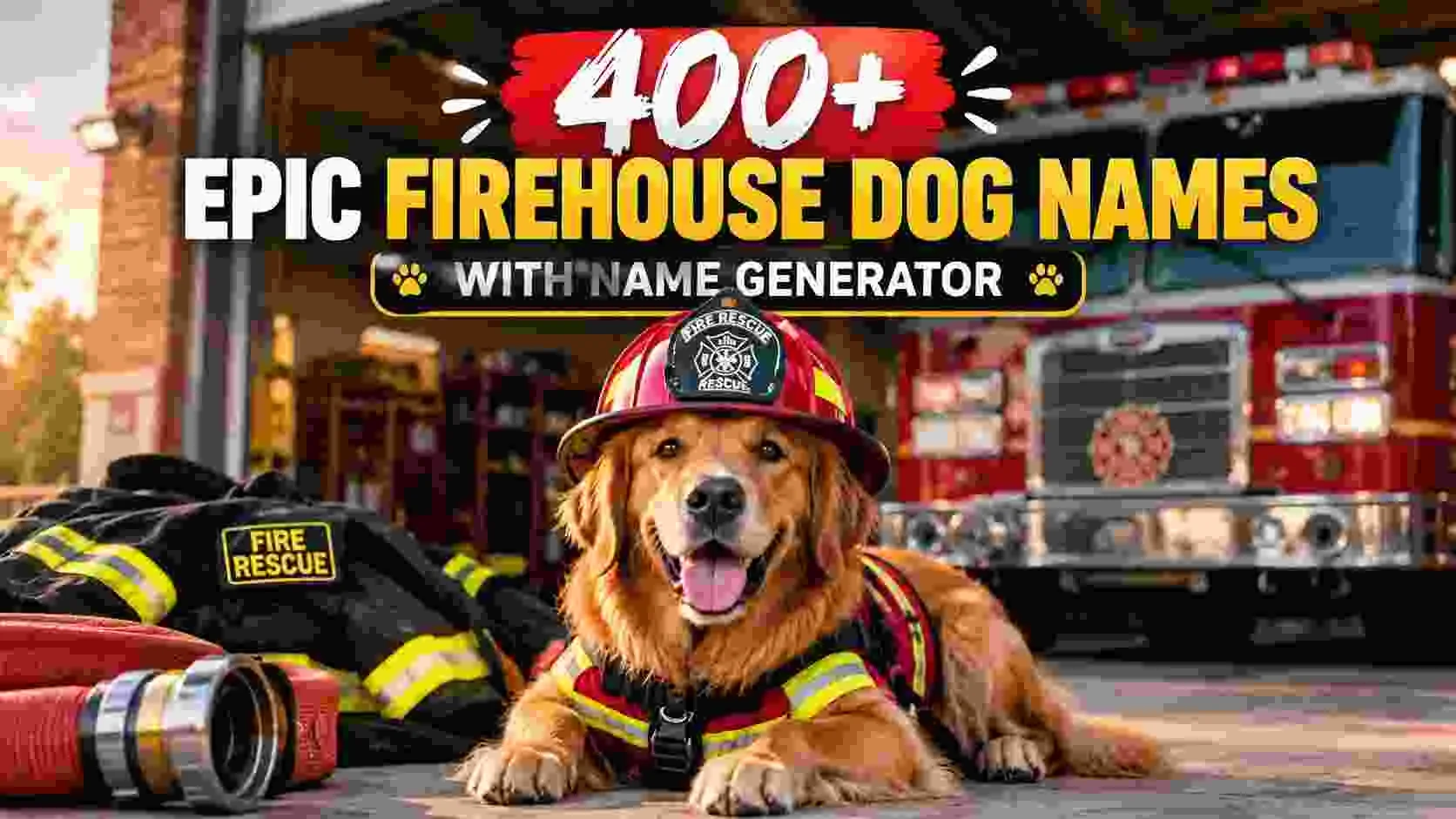 Epic Firehouse Dog Names With Name Generator