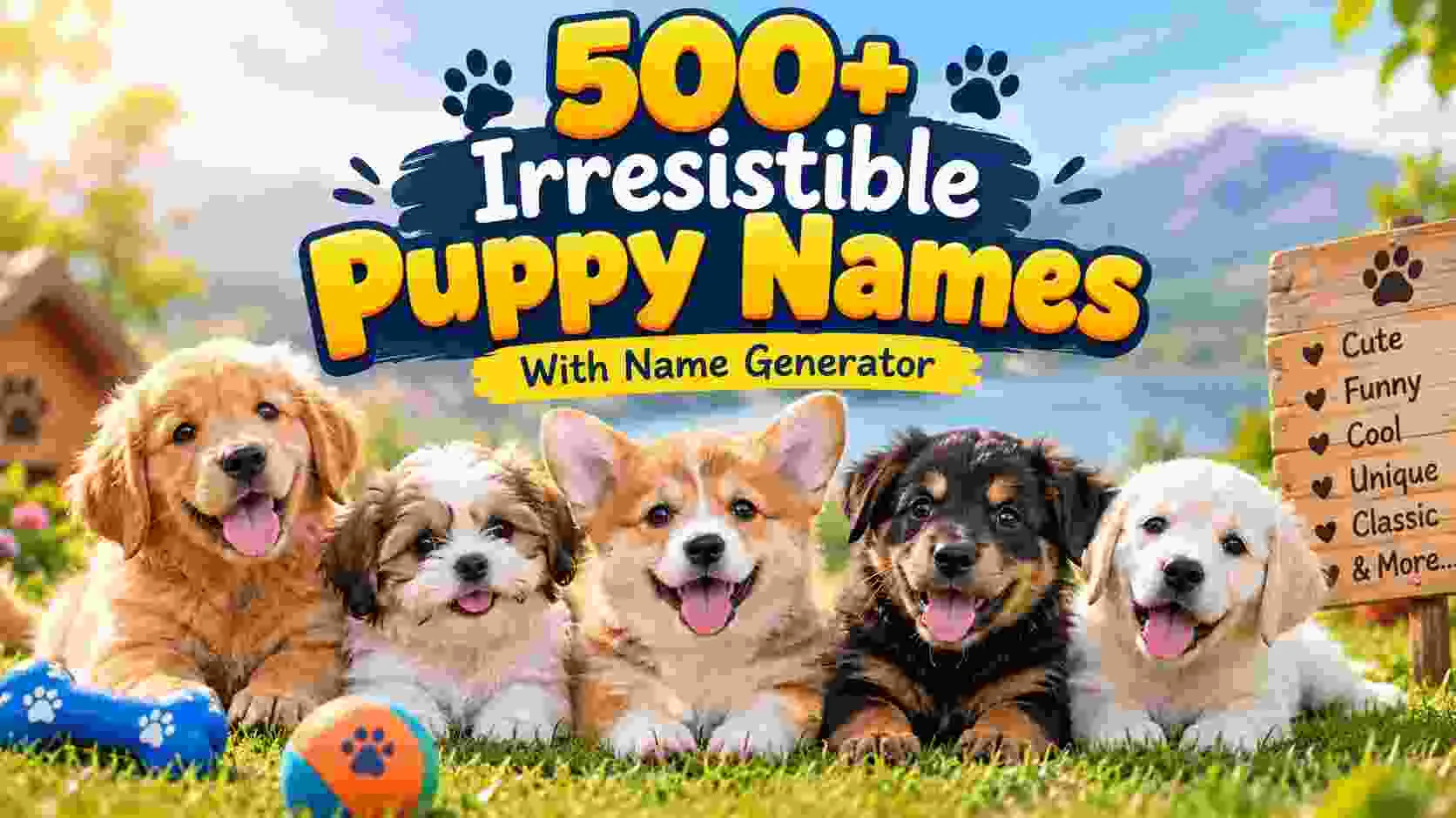 Irresistible Puppy Names With Name Generator