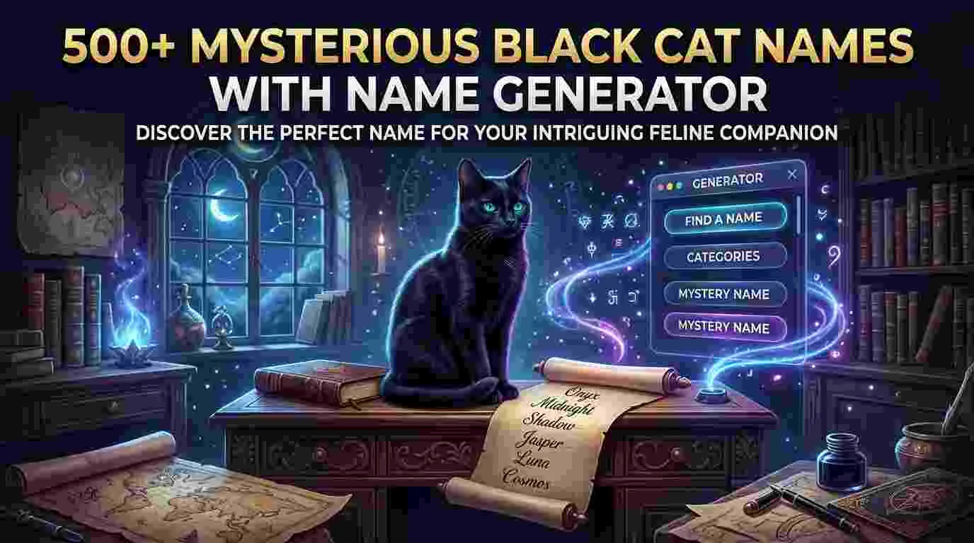 Mysterious Black Cat Names With Name Generator
